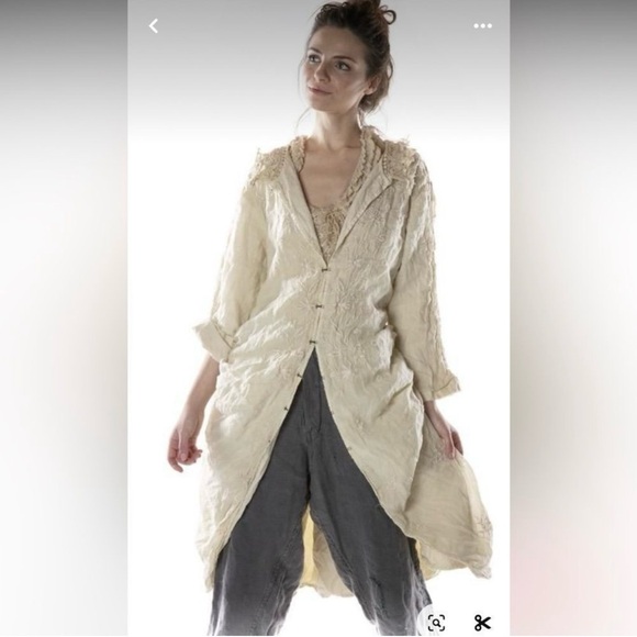 MAGNOLIA PEARL Olivia Jacket Embroidered Linen and Lace - Picture 8 of 8